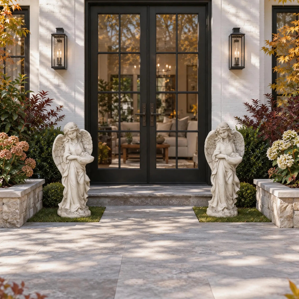Realistic Angel Sculpture for Gardens & Patios | Direct Wicker