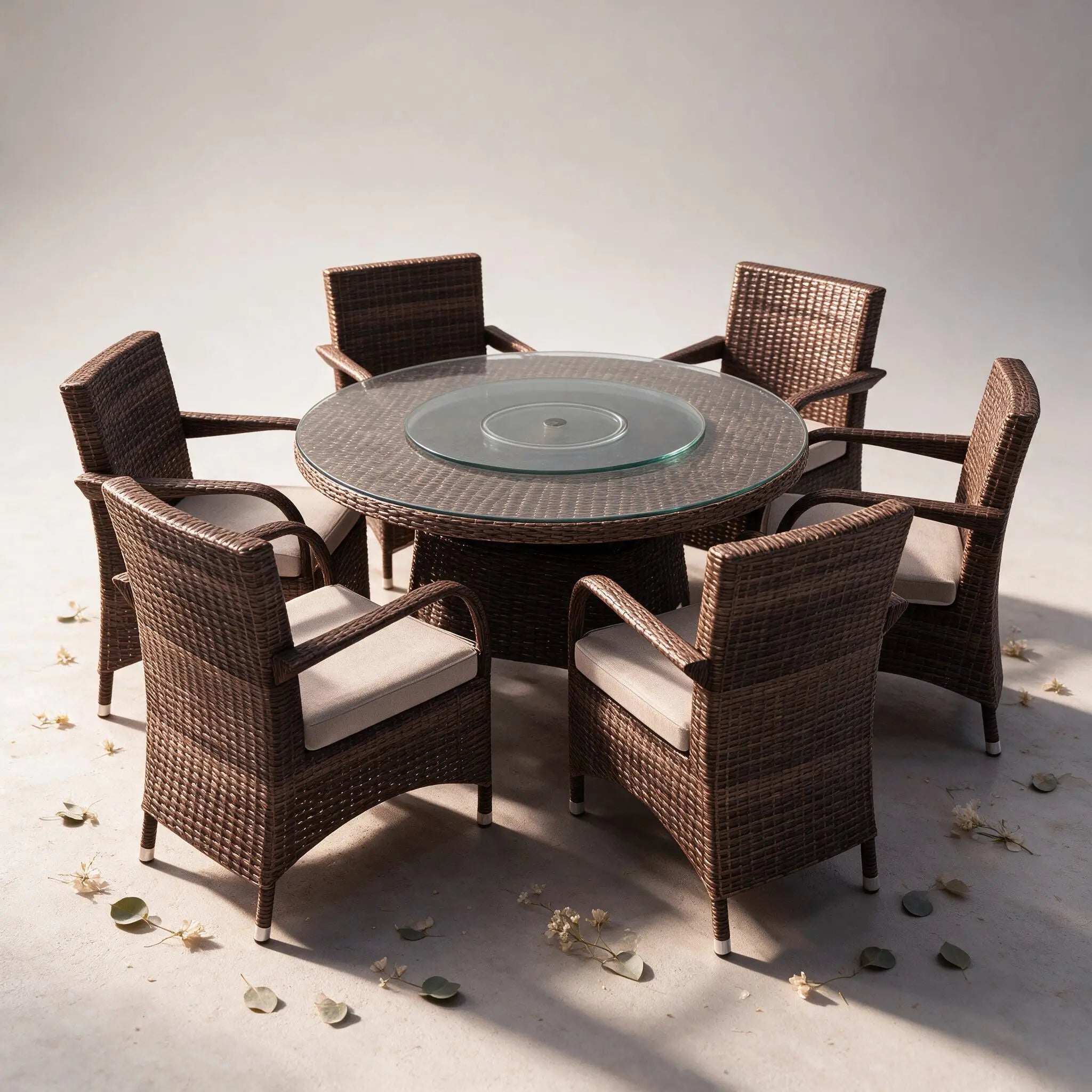 Best 6-Seat Rattan Dining Set for Outdoor Entertaining: Direct Wicker PAD-1711+1122