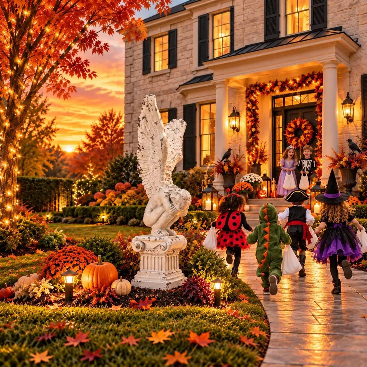 Bring Timeless Elegance to Your Garden with Direct Wicker's Kneeling Angel Sculpture - Direct Wicker