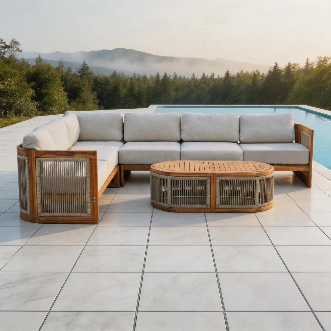 Direct Wicker Solid-Wood Sofa Masterpiece With 7.9 Inches Thick Cushions - Direct Wicker