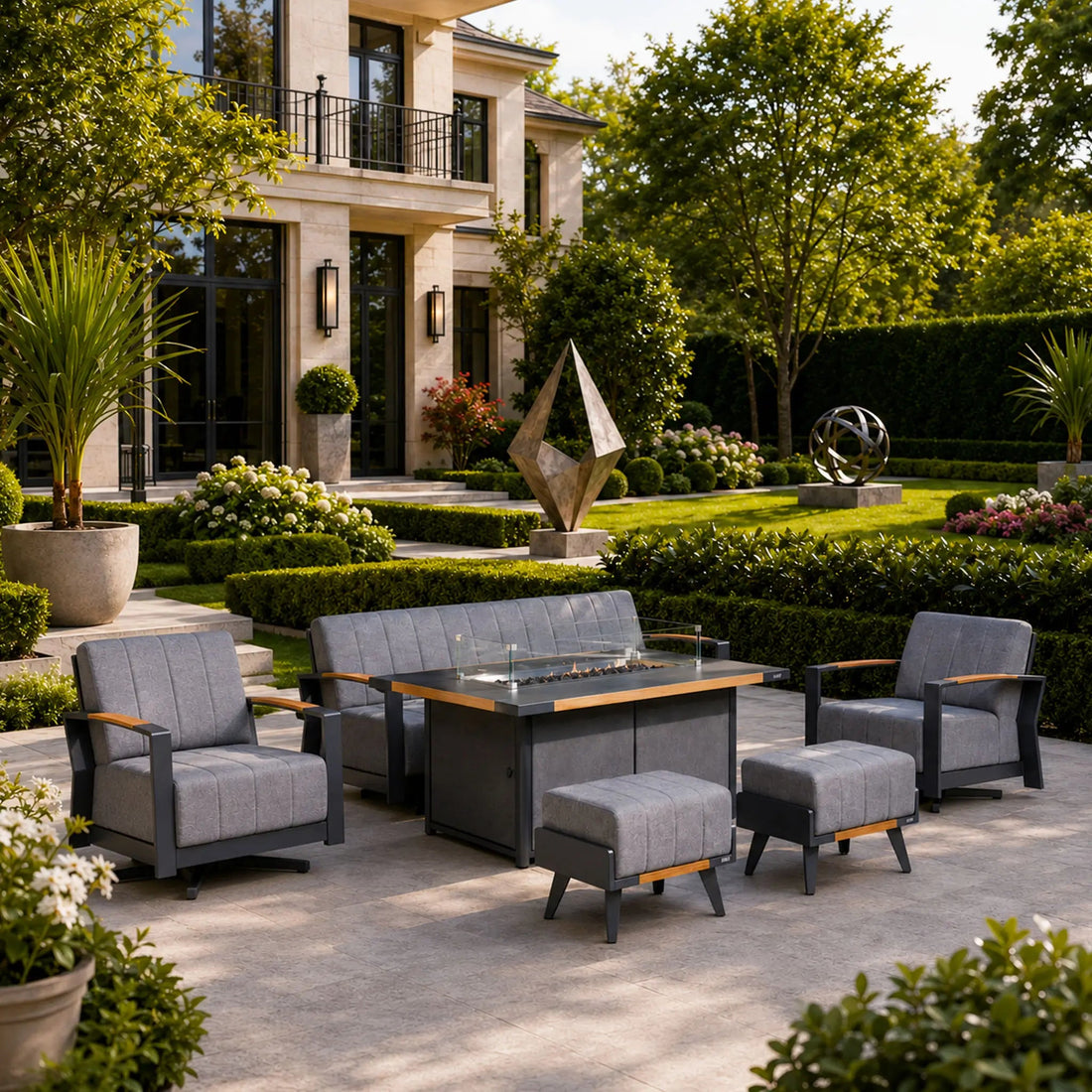 Experience Luxury Outdoor Living with a Premium Patio Sofa and Fire Pit Table from Direct Wicker - Direct Wicker