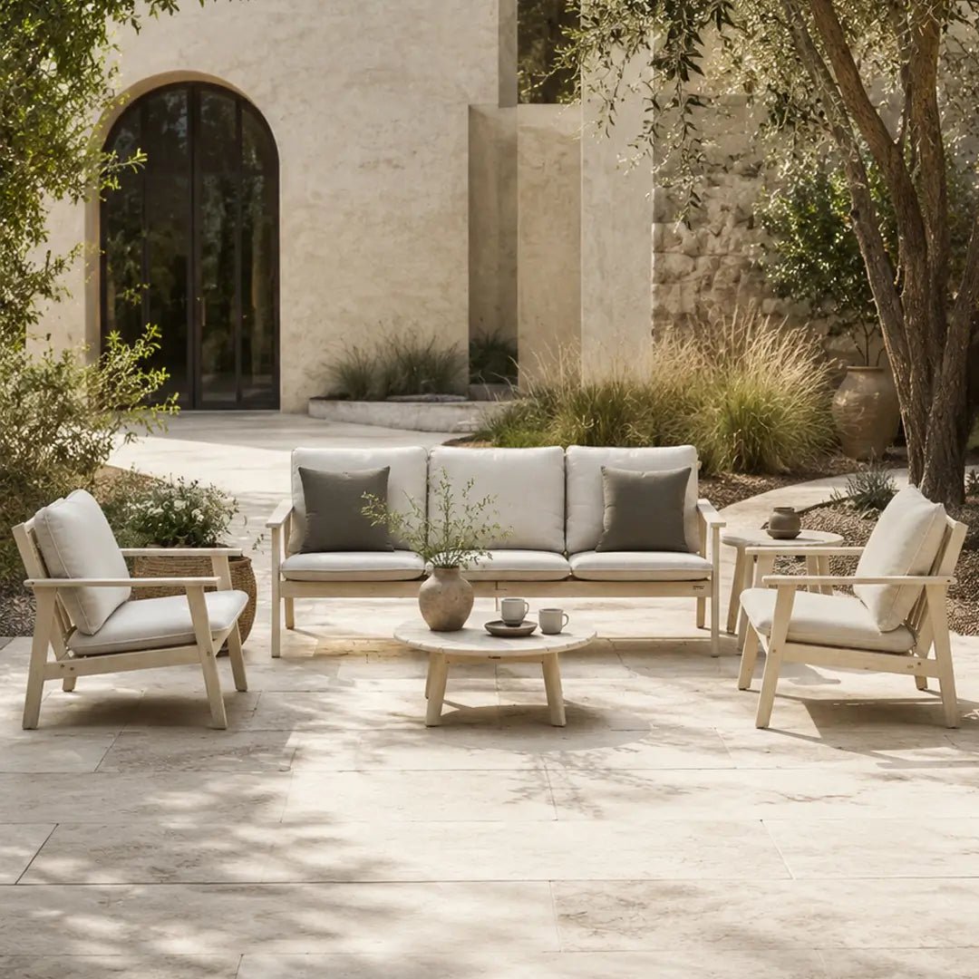 Get you closer to nature with DW's wooden sofa lounge set! - Direct Wicker