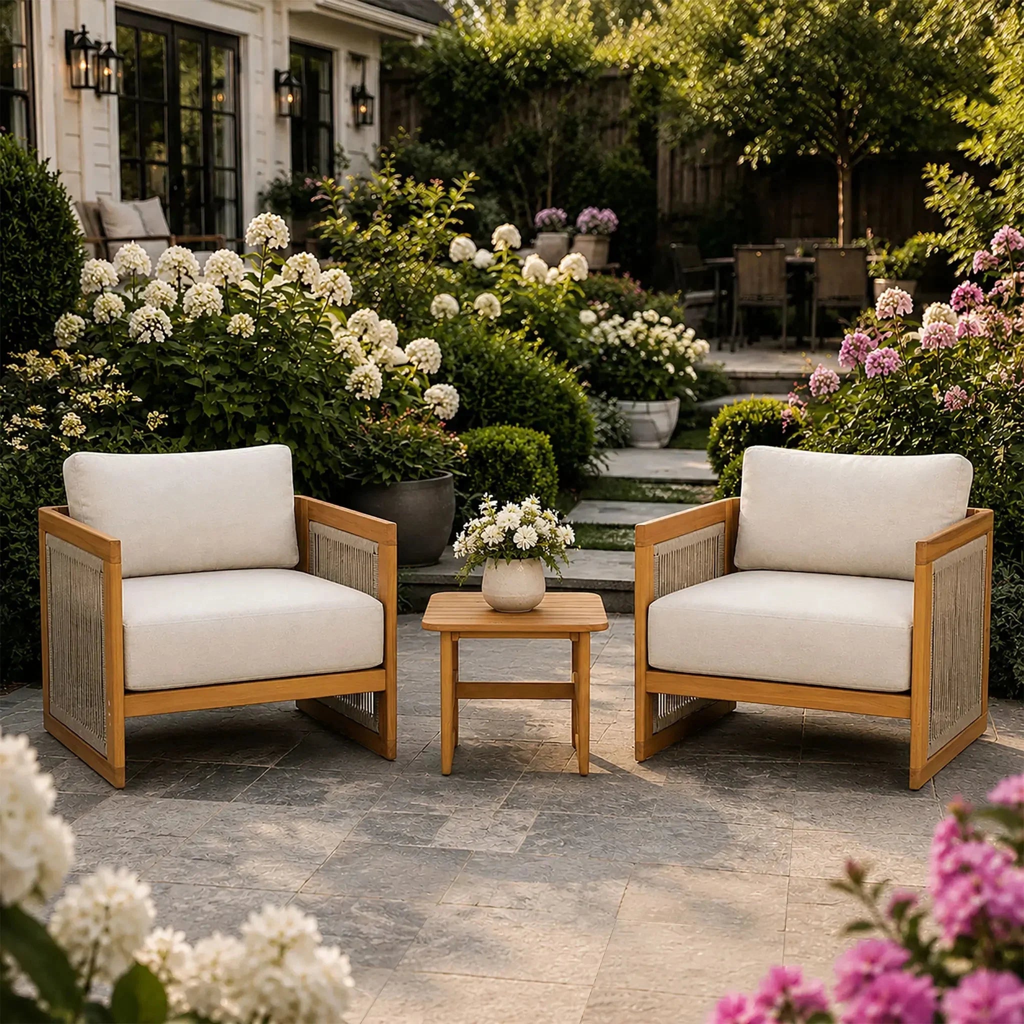How to Create a Cozy Outdoor Relaxing Retreat with Direct Wicker’s Solid Wood 2-Seat Bistro Set - Direct Wicker