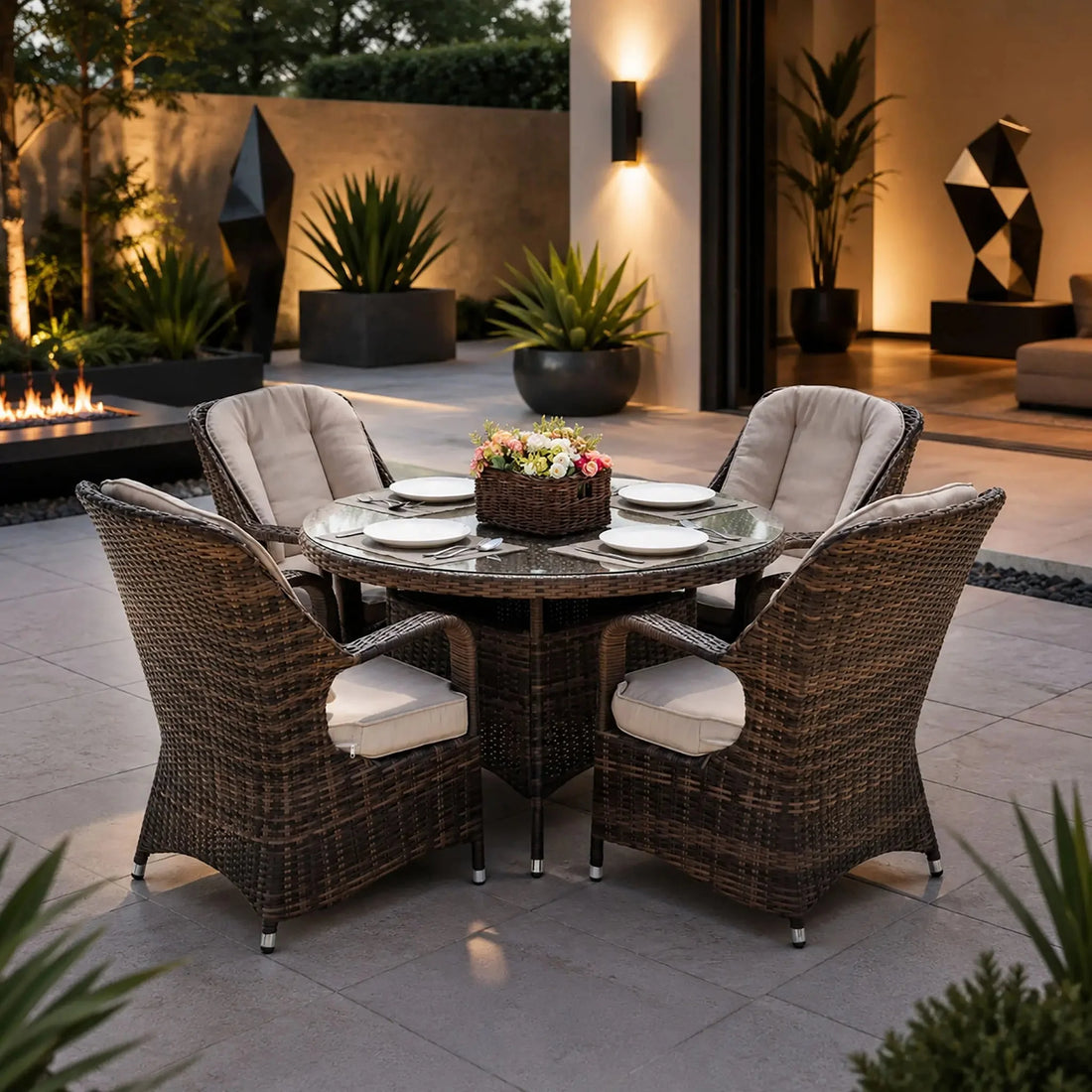 Transform Your Outdoor Living with the Premium 4-Seat Outdoor Dining Set From Direct Wicker - Direct Wicker