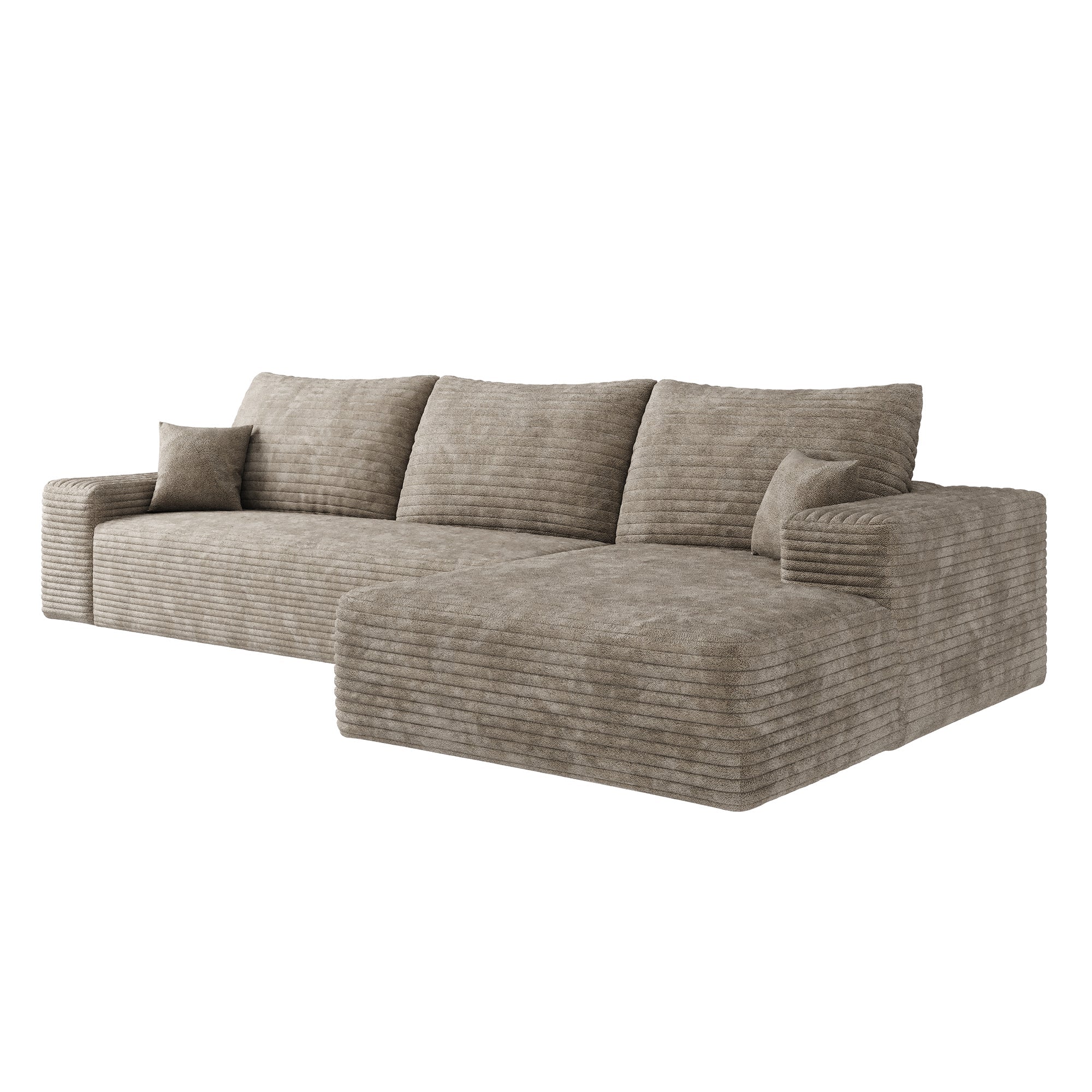 107' Cloud Sectional Couch with L - Shape Chaise,Modern Modular Sofa (W2824S00053) - Direct Wicker