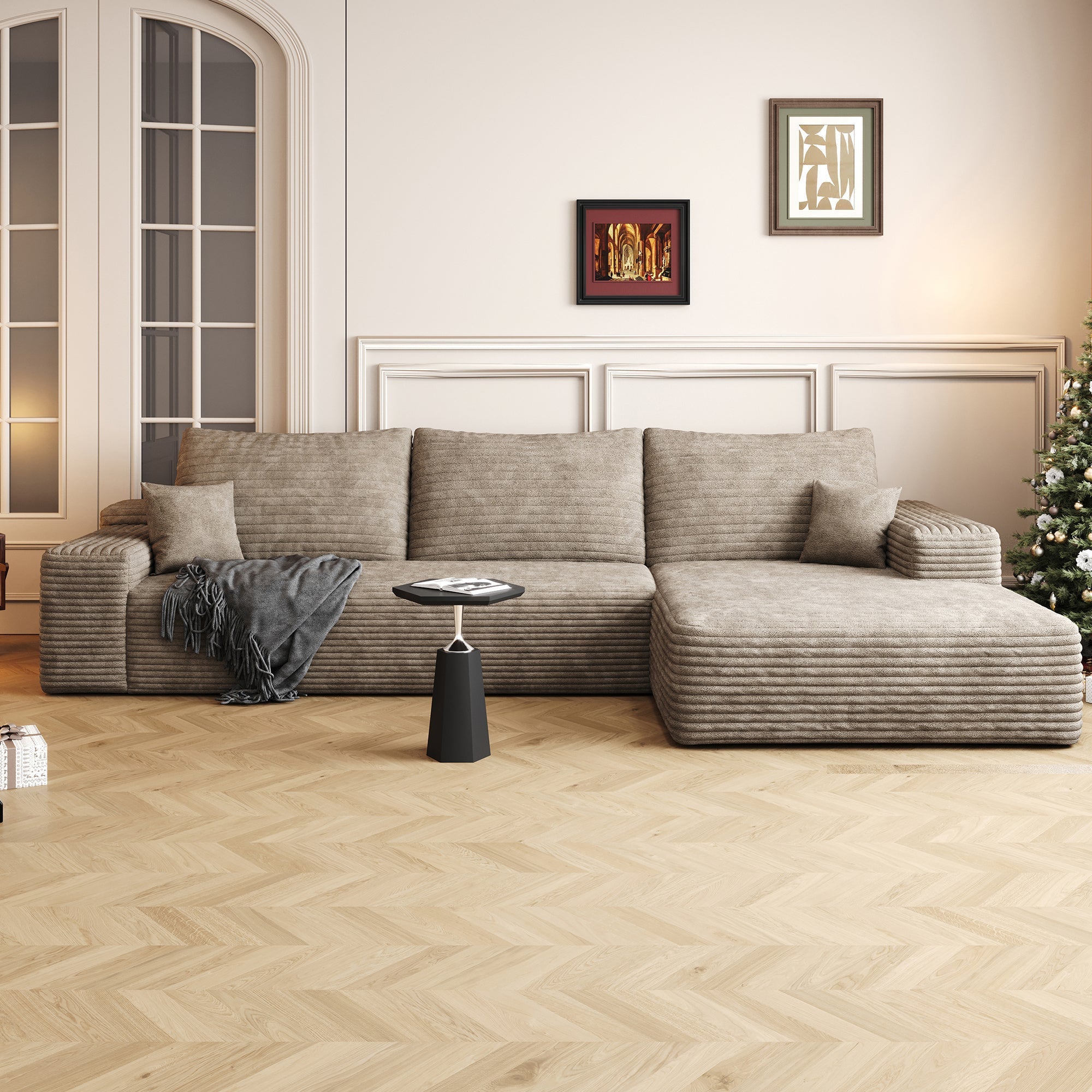 107' Cloud Sectional Couch with L - Shape Chaise,Modern Modular Sofa (W2824S00053) - Direct Wicker