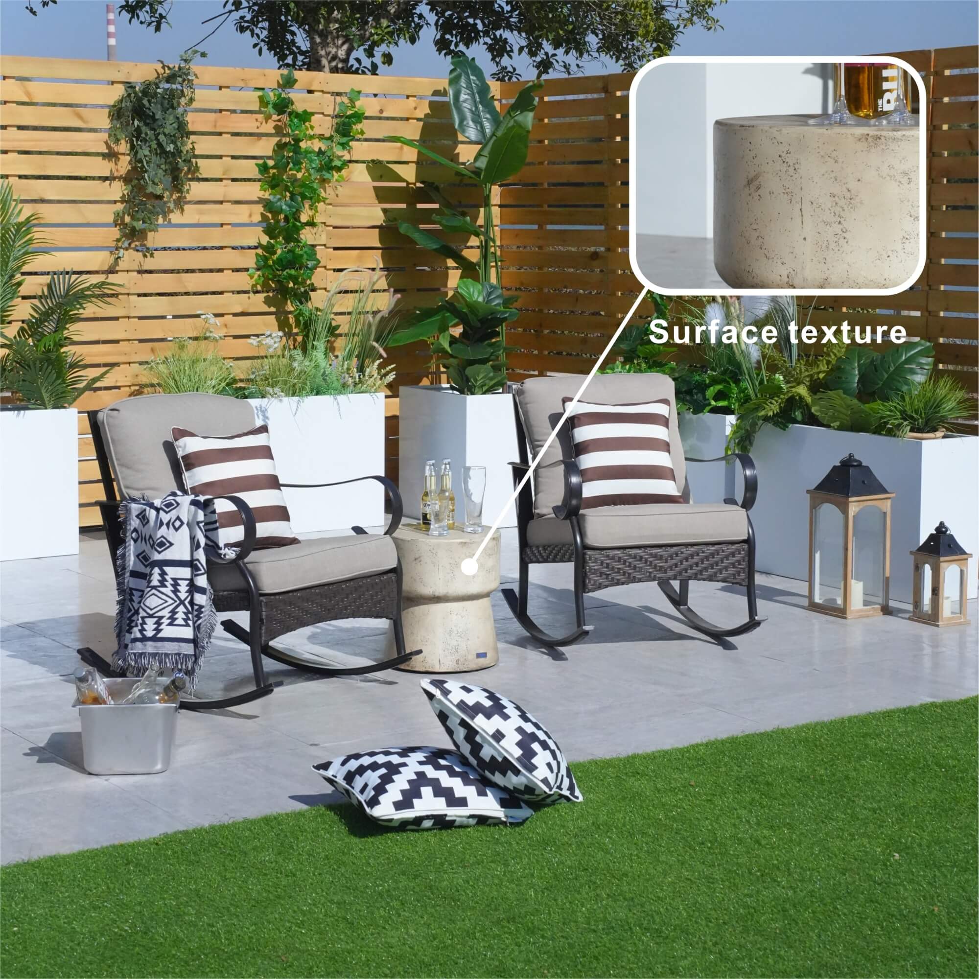 Imitation Wood Waterproof Fashion Cylindrical Edge Coffee Table – Stylish and Functional Living Room Accent