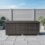 130 Gallon Capacity Outdoor Wicker Storage Box PE Wicker with Iron Frame (PA-3256M-I) - Direct Wicker