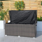 130 Gallon Capacity Outdoor Wicker Storage Box PE Wicker with Iron Frame (PA-3256M-I) - Direct Wicker