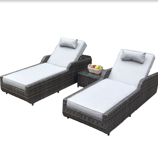 Gray Cushions for Outdoor Chaise Lounge PAL-1127B