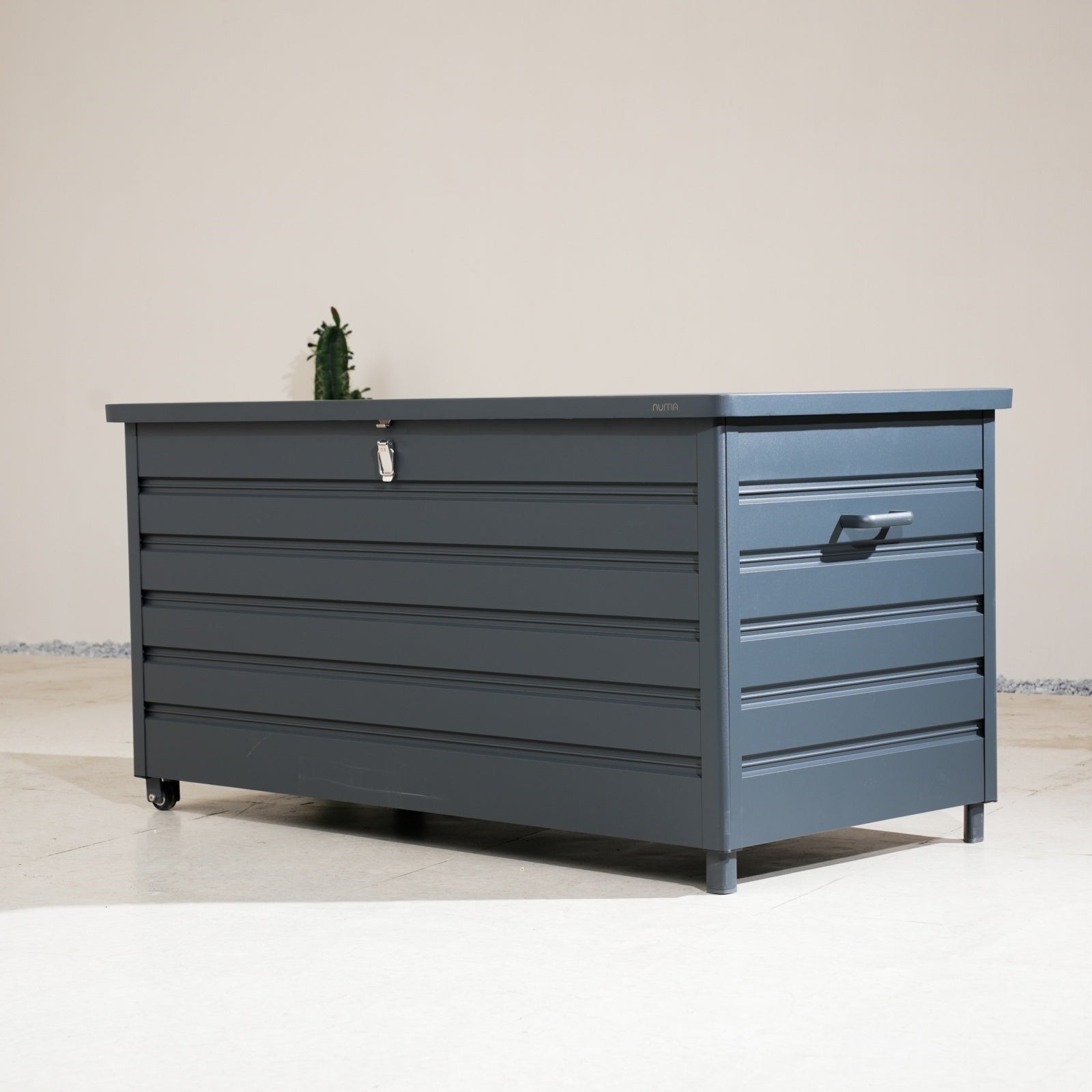 175 Gallon Capacity Numa - Style Small Aluminium Storage Box (PJB - A1470 - GR - BM) - Direct Wicker