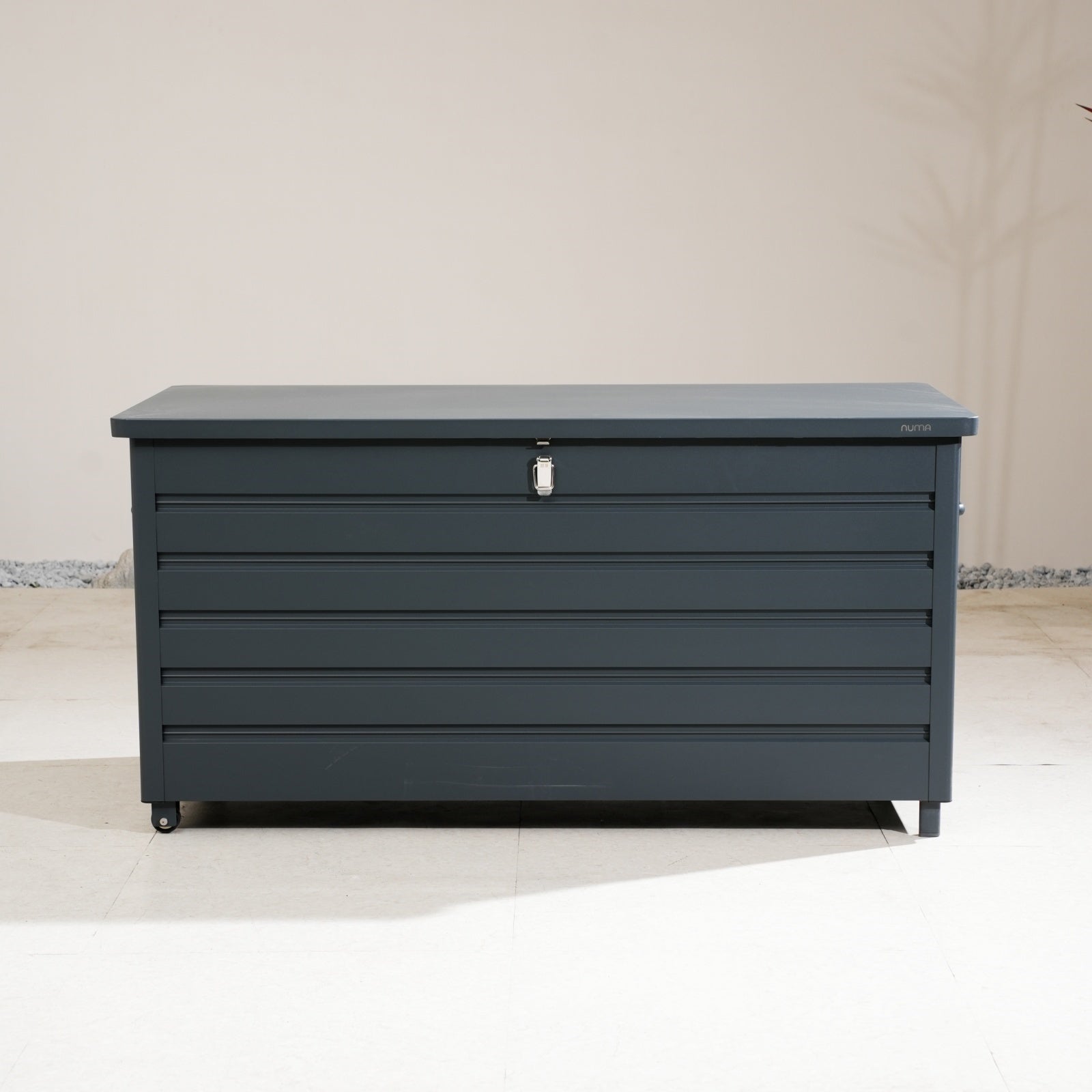 175 Gallon Capacity Numa - Style Small Aluminium Storage Box (PJB - A1470 - GR - BM) - Direct Wicker