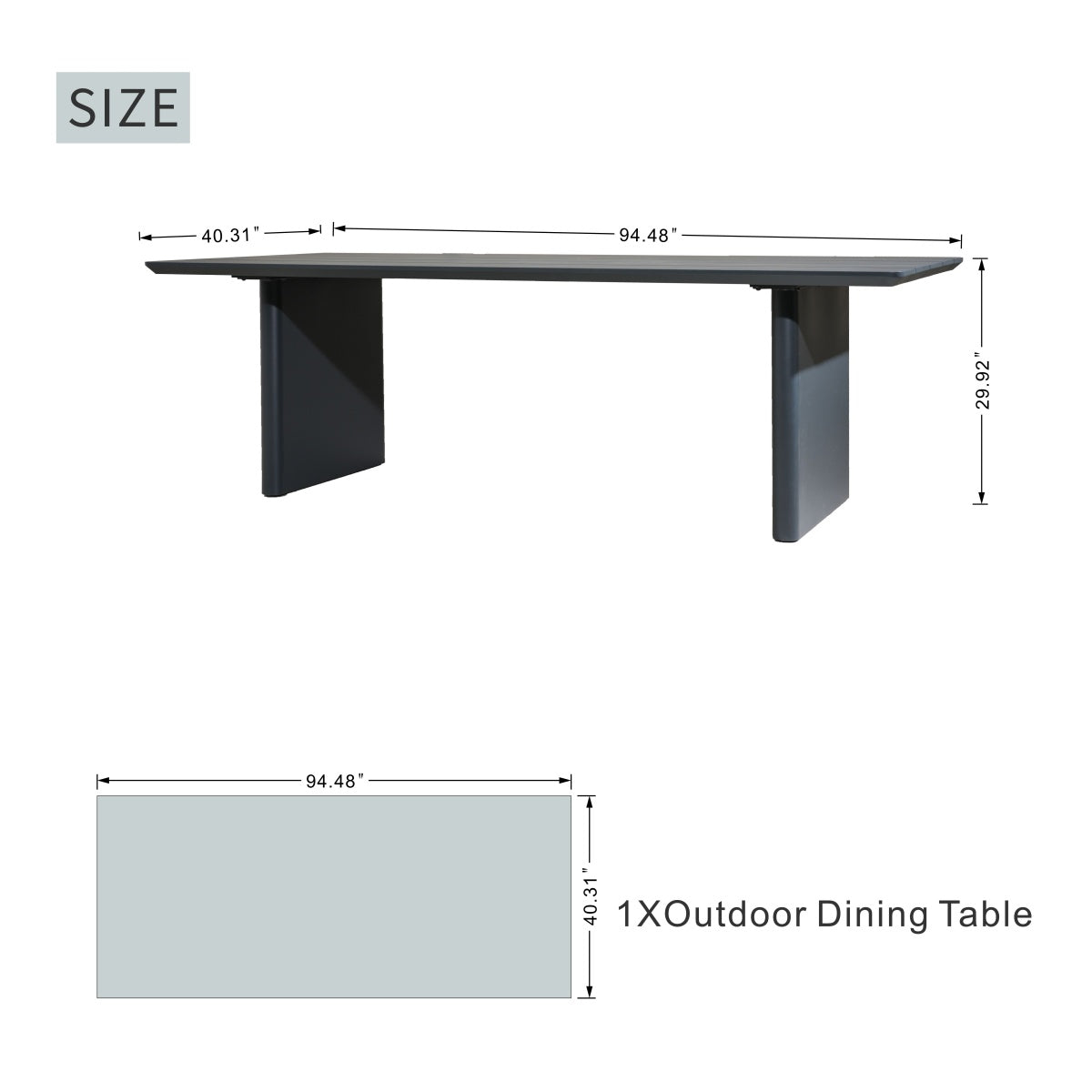 Numa-Style Calma Aluminium 8-Seat Dining Table (PJD-Calma-A2-DT1-GR-YT) - Direct Wicker