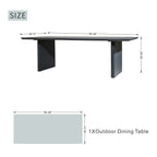 Numa-Style Calma Aluminium 8-Seat Dining Table (PJD-Calma-A2-DT1-GR-YT) - Direct Wicker
