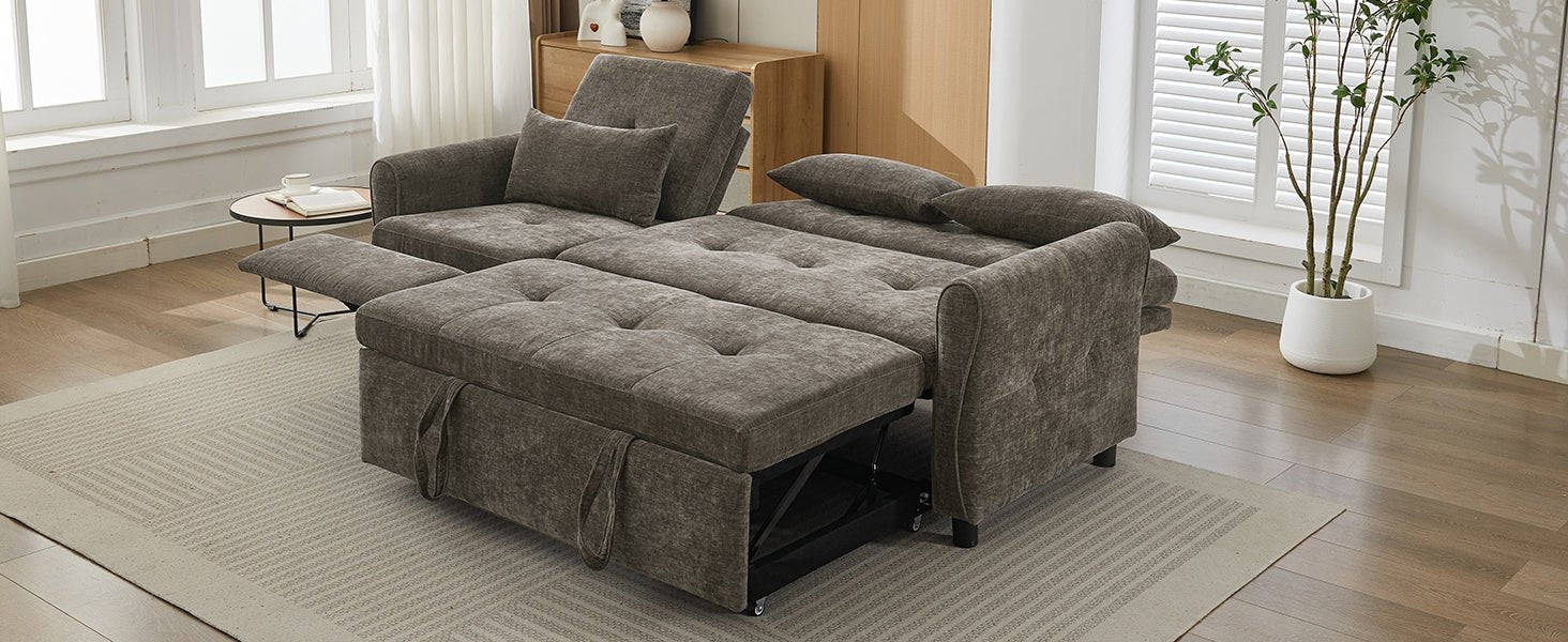 2 - in - 1 Sofa 82' Three - Seater with Sofa Bed and Reversible Recliner (N719S002010R) - Direct Wicker