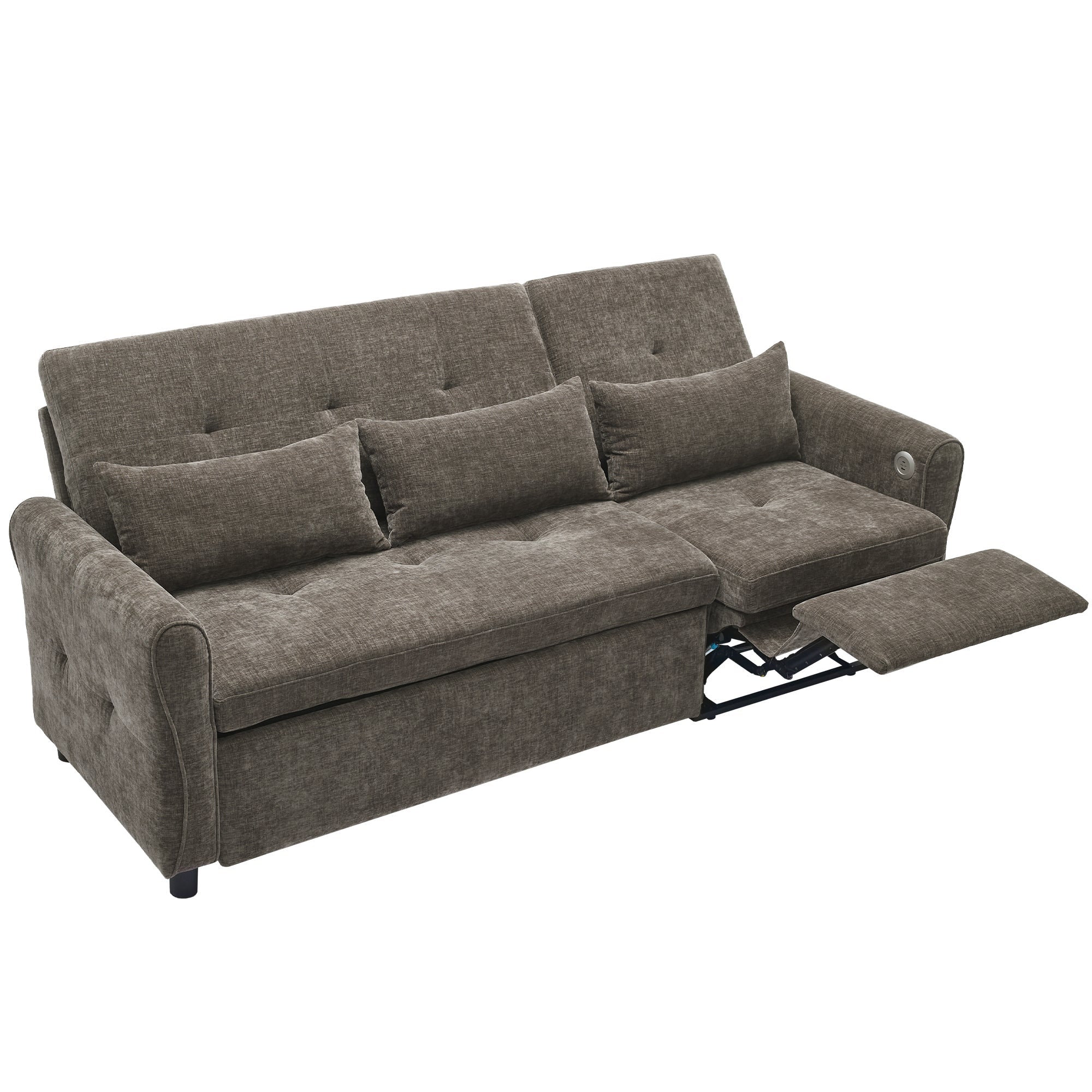 2 - in - 1 Sofa 82' Three - Seater with Sofa Bed and Reversible Recliner (N719S002010R) - Direct Wicker