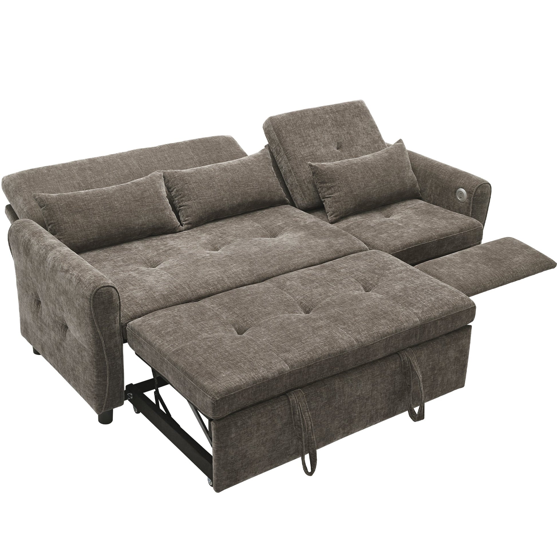 2 - in - 1 Sofa 82' Three - Seater with Sofa Bed and Reversible Recliner (N719S002010R) - Direct Wicker