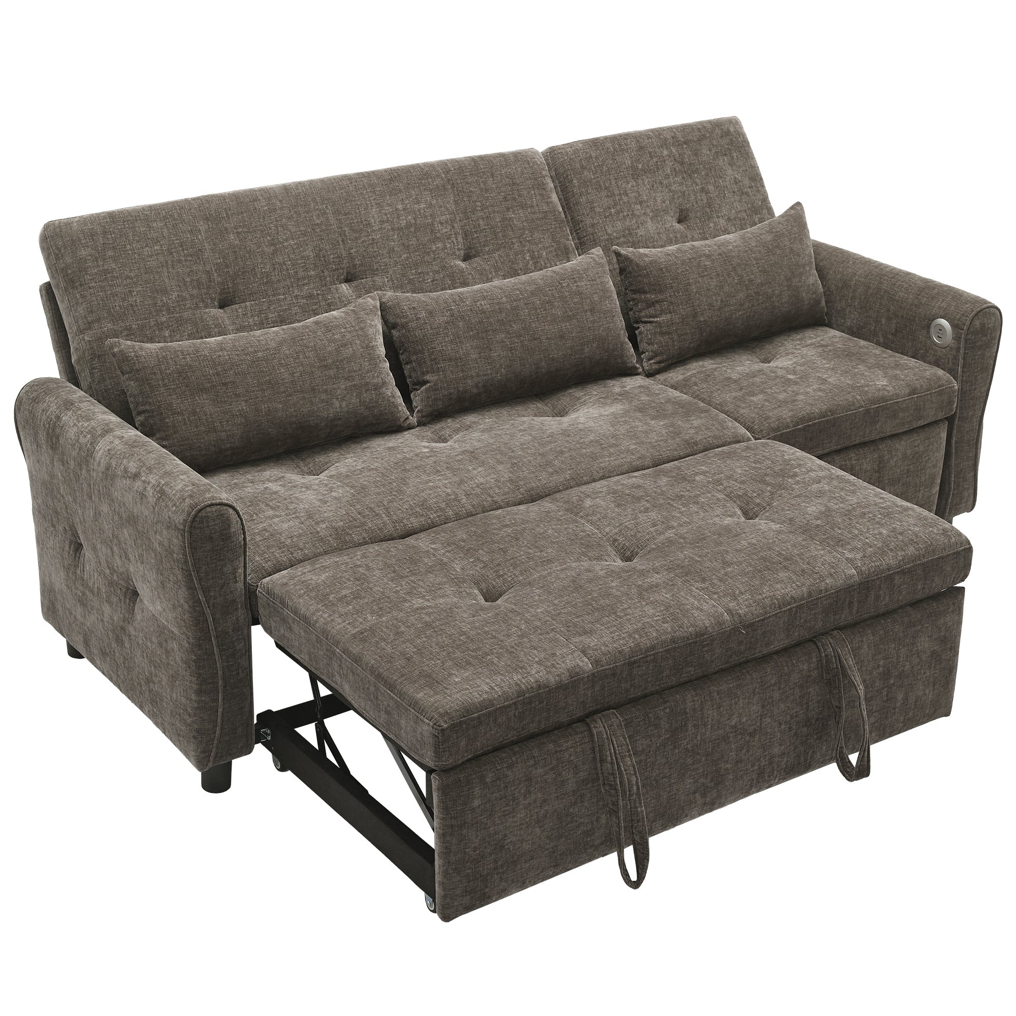 2 - in - 1 Sofa 82' Three - Seater with Sofa Bed and Reversible Recliner (N719S002010R) - Direct Wicker