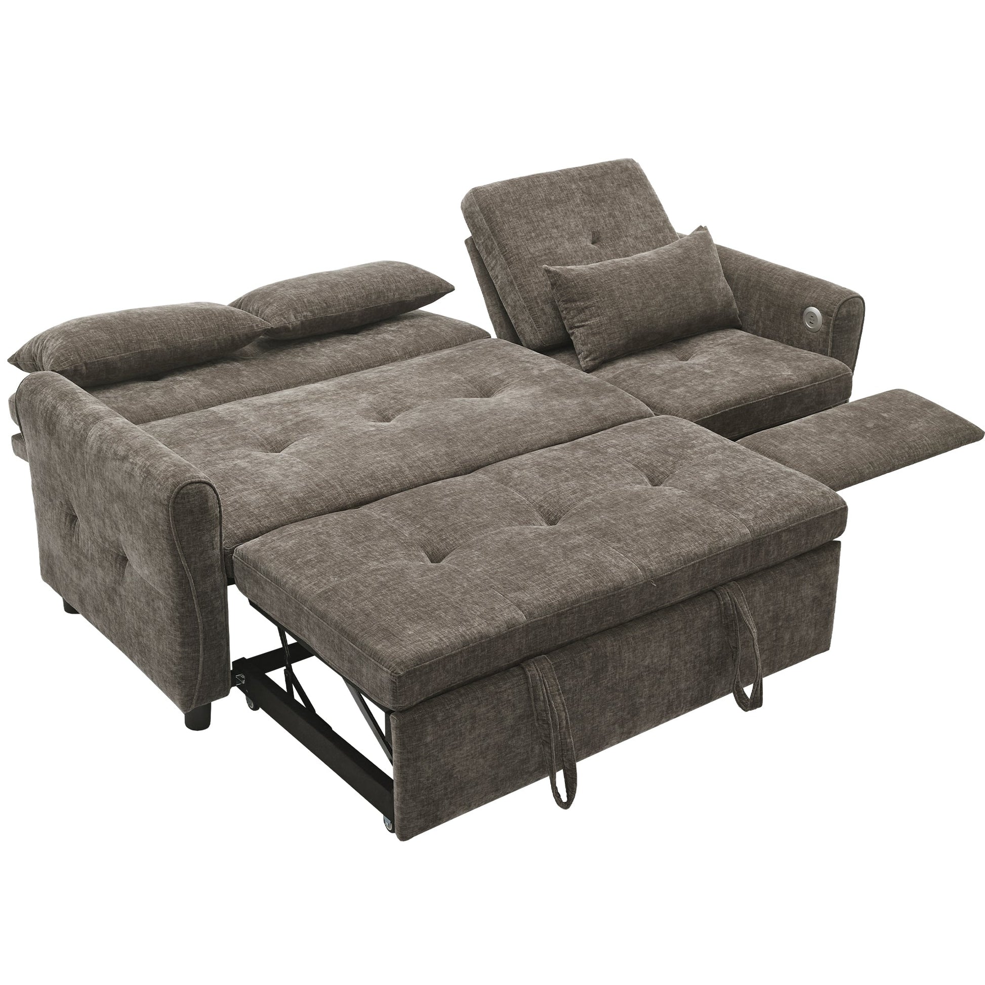 2 - in - 1 Sofa 82' Three - Seater with Sofa Bed and Reversible Recliner (N719S002010R) - Direct Wicker
