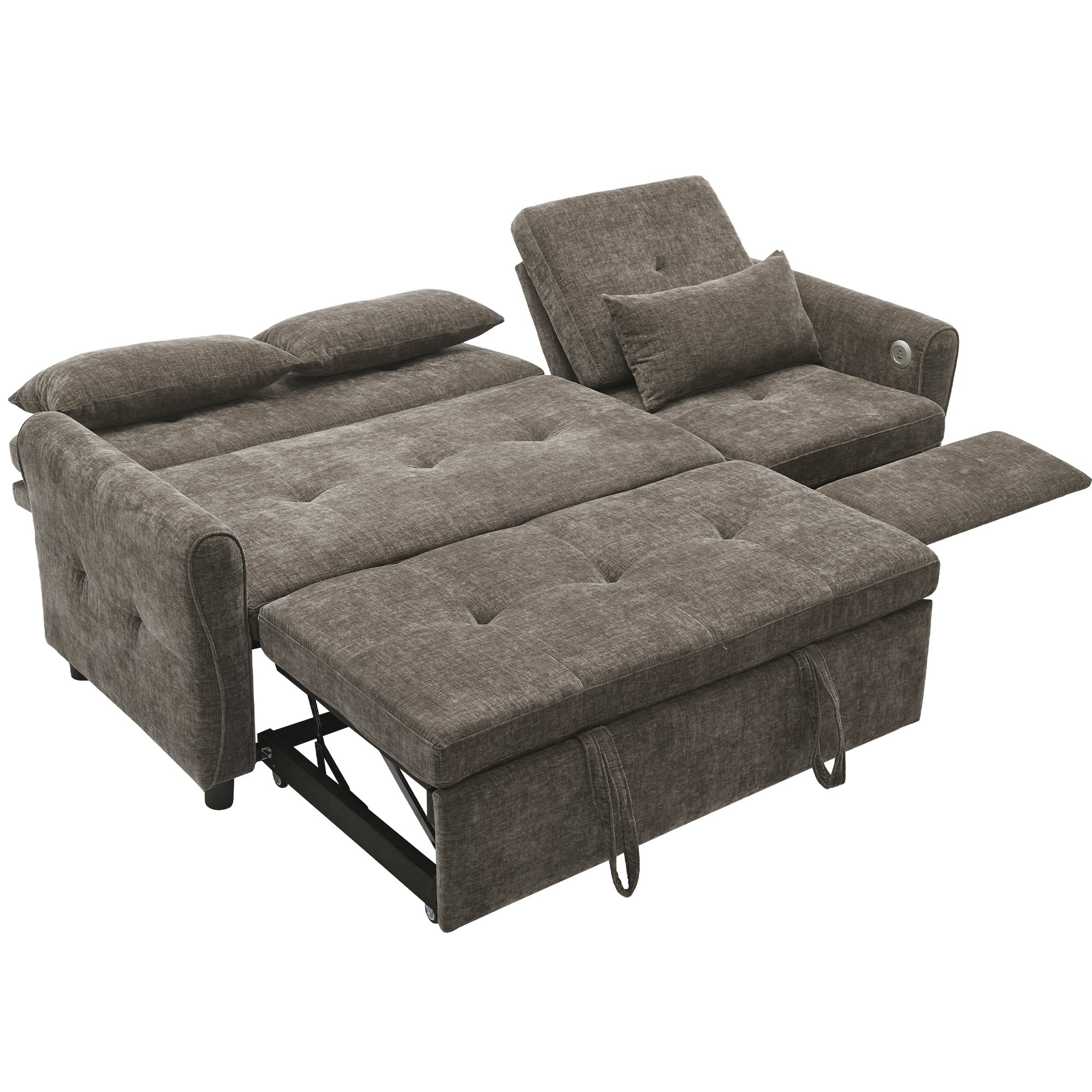 2 - in - 1 Sofa 82' Three - Seater with Sofa Bed and Reversible Recliner (N719S002010R) - Direct Wicker