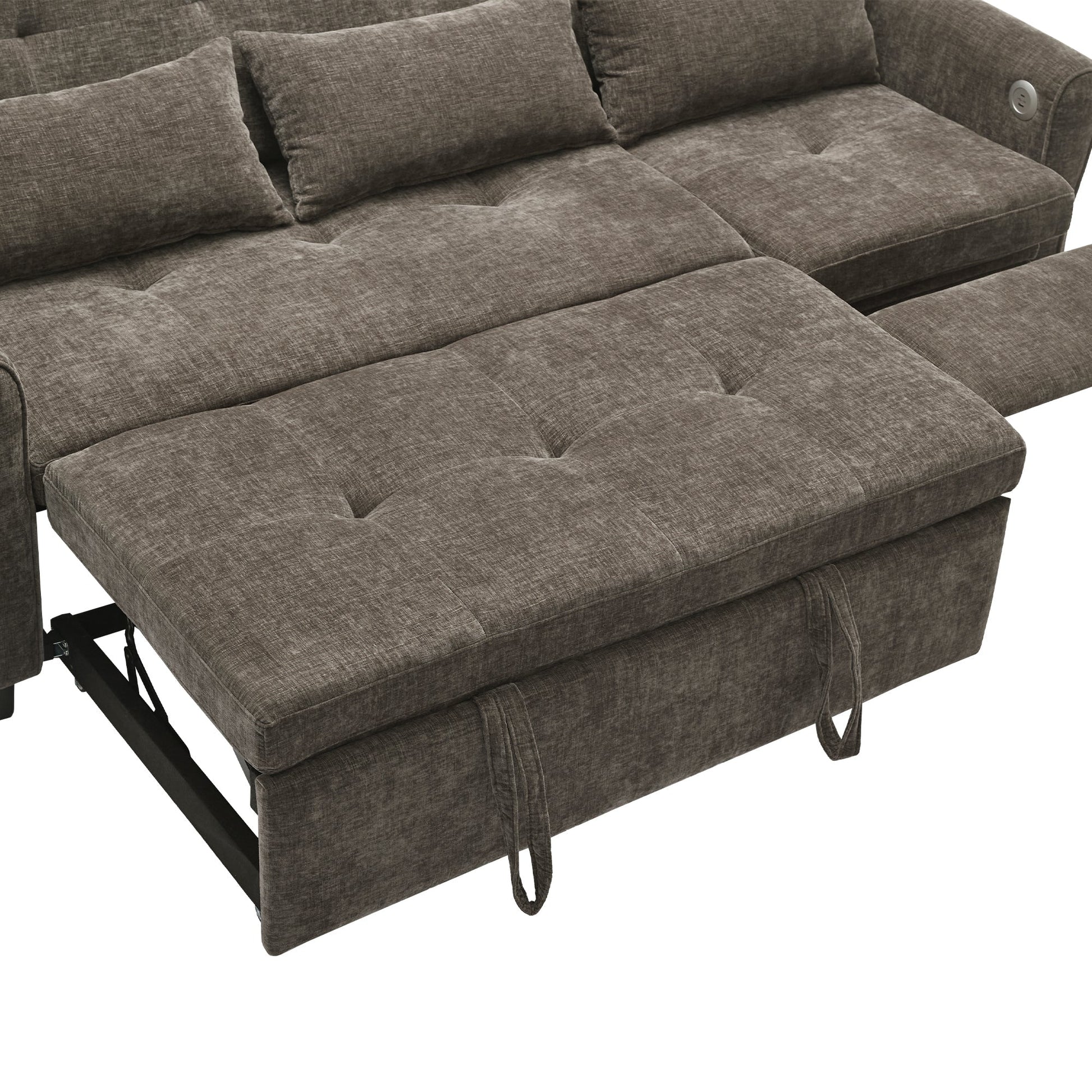 2 - in - 1 Sofa 82' Three - Seater with Sofa Bed and Reversible Recliner (N719S002010R) - Direct Wicker