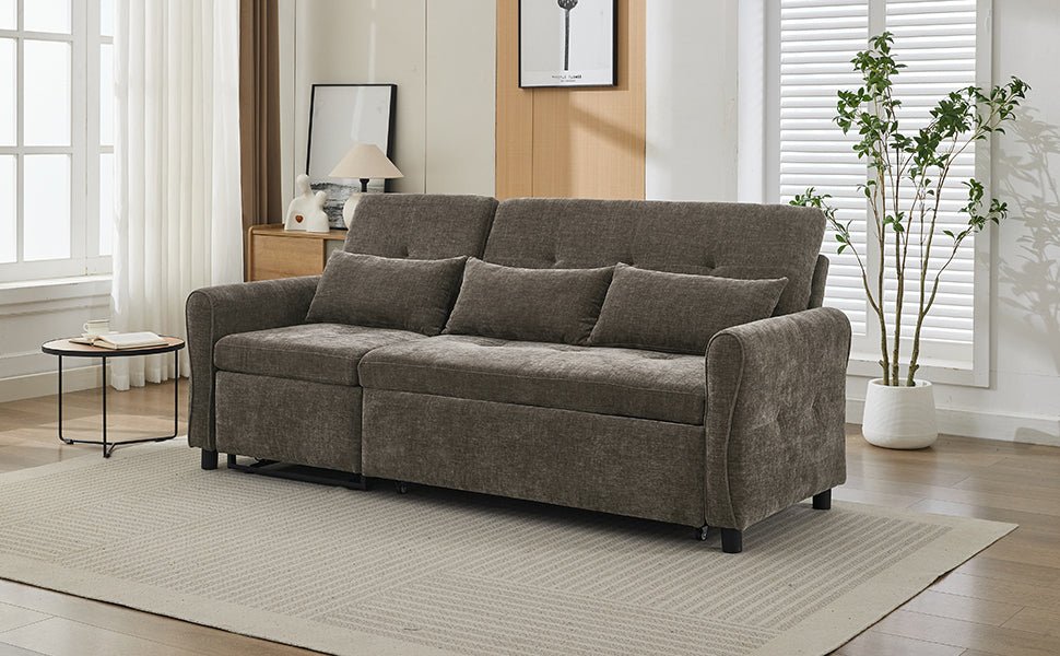 2 - in - 1 Sofa 82' Three - Seater with Sofa Bed and Reversible Recliner (N719S002010R) - Direct Wicker