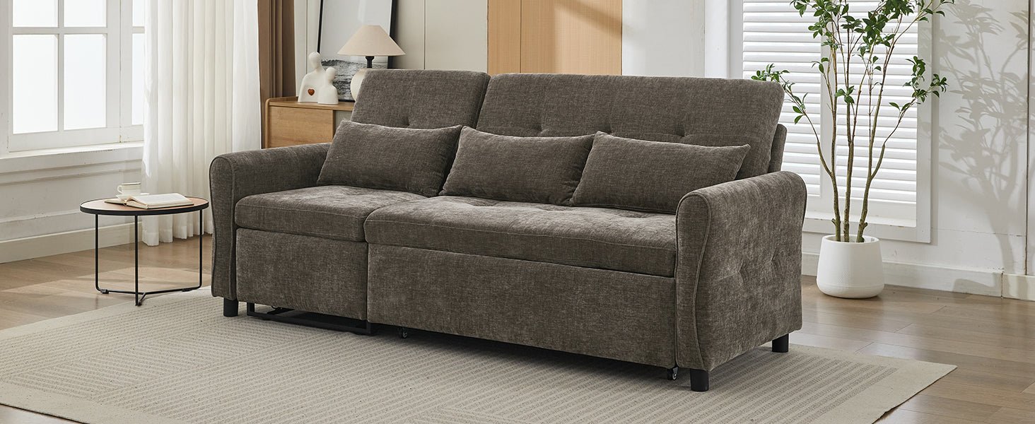 2 - in - 1 Sofa 82' Three - Seater with Sofa Bed and Reversible Recliner (N719S002010R) - Direct Wicker