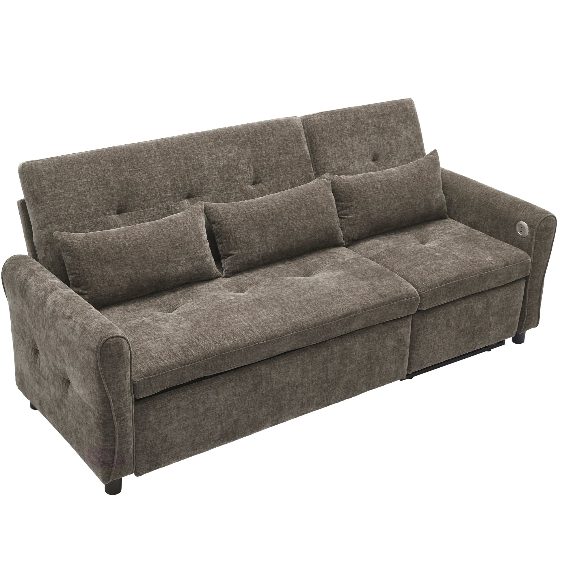 2 - in - 1 Sofa 82' Three - Seater with Sofa Bed and Reversible Recliner (N719S002010R) - Direct Wicker