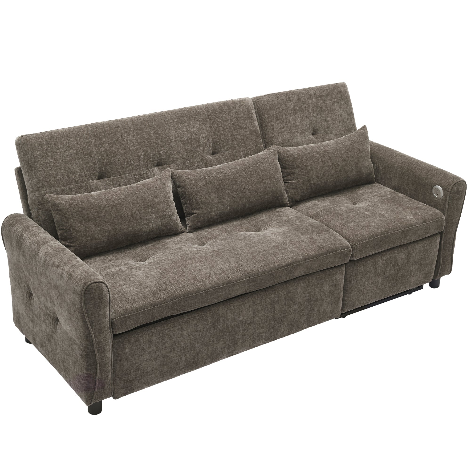 2 - in - 1 Sofa 82' Three - Seater with Sofa Bed and Reversible Recliner (N719S002010R) - Direct Wicker