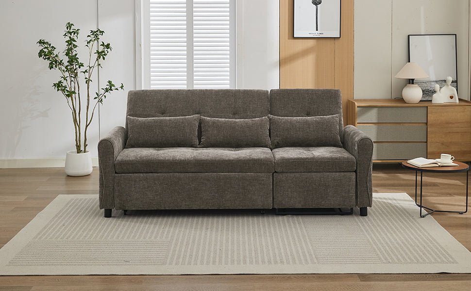 2 - in - 1 Sofa 82' Three - Seater with Sofa Bed and Reversible Recliner (N719S002010R) - Direct Wicker