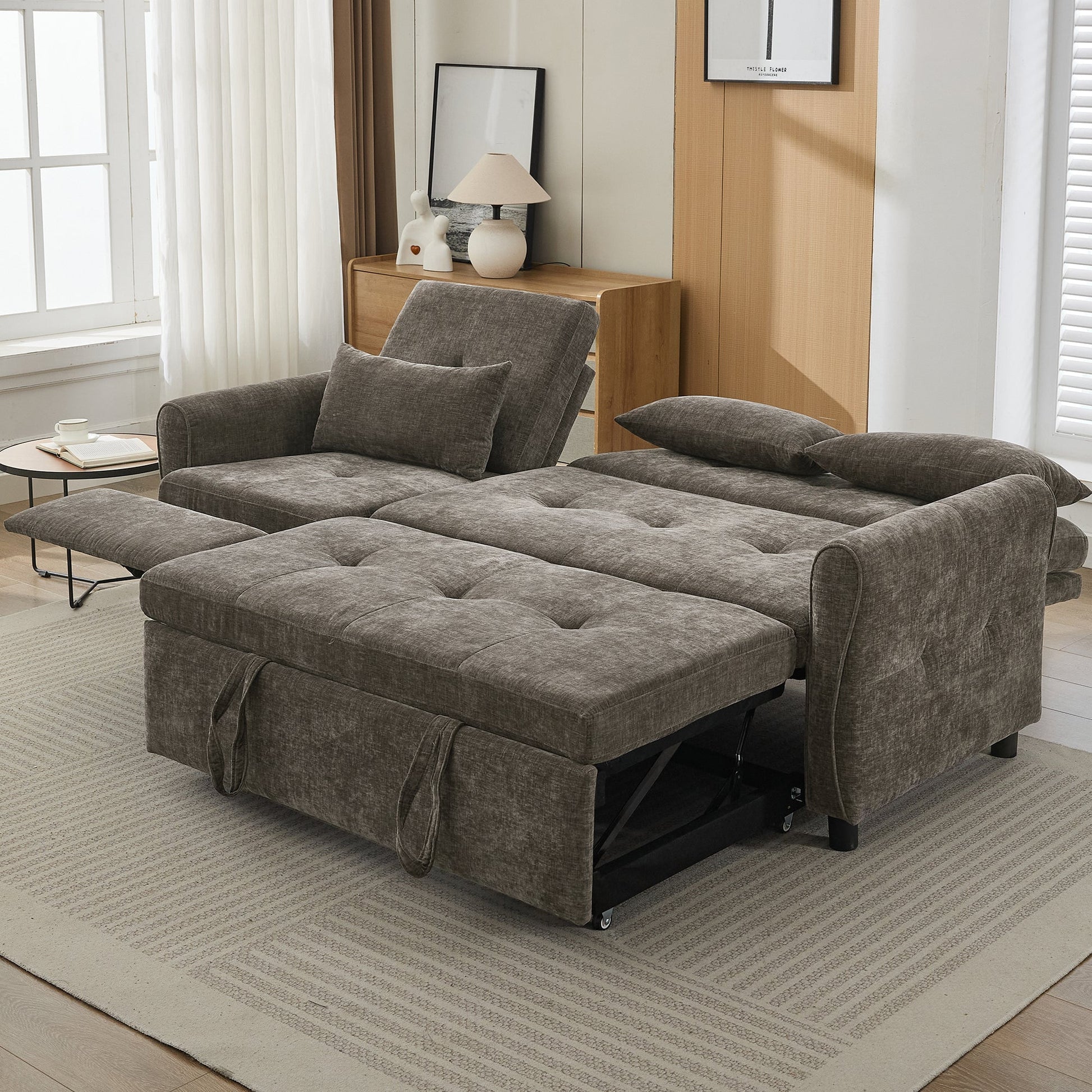 2 - in - 1 Sofa 82' Three - Seater with Sofa Bed and Reversible Recliner (N719S002010R) - Direct Wicker
