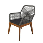 2 - Pack Solid Wood Armchairs with Cushions – Indoor/Outdoor Dining Chairs - Direct Wicker