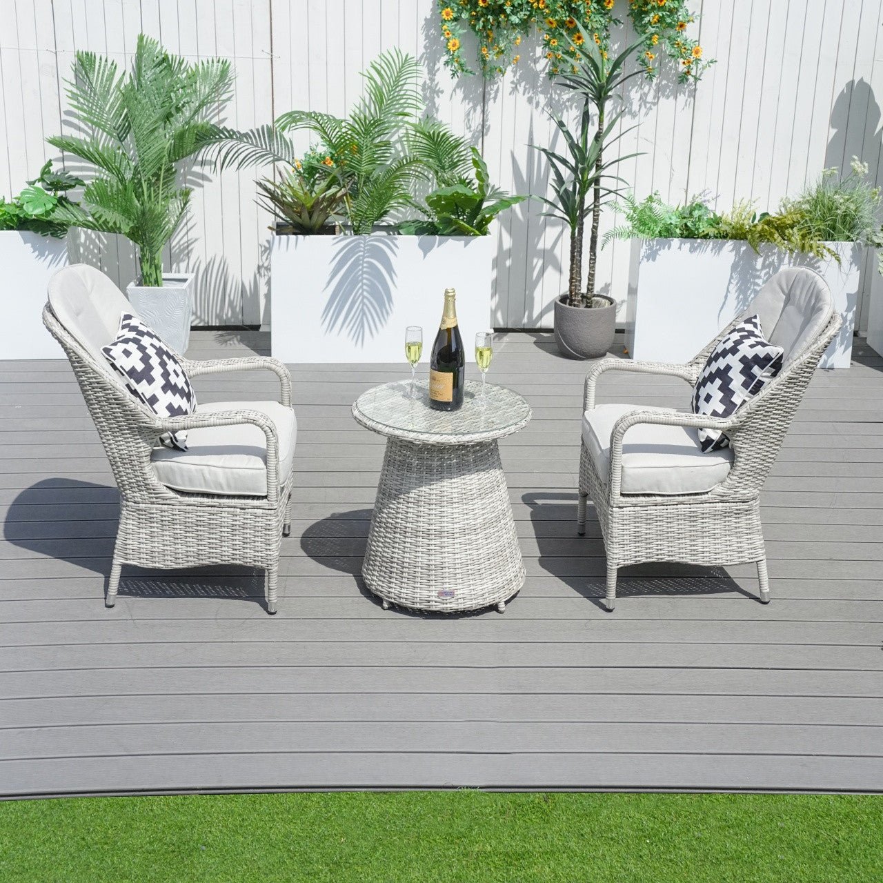 2 - Person Round Bistro Table 21"Dx23"H (Model PAD - 1708 - Table) - Direct Wicker
