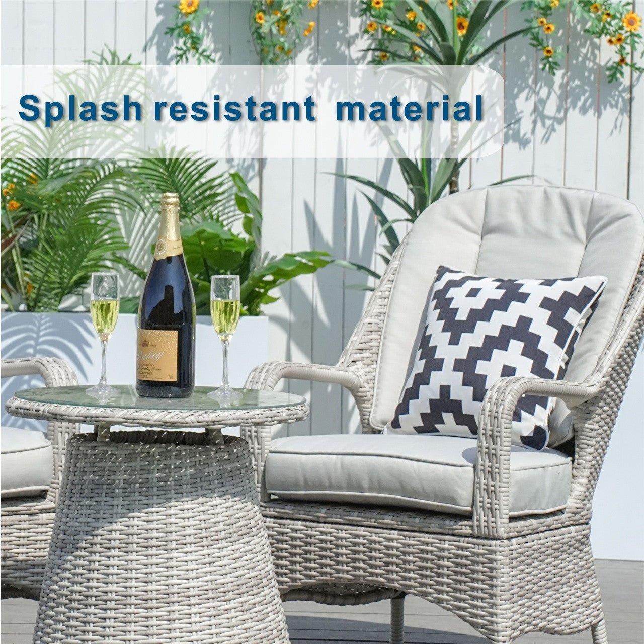 2 - Person Round Bistro Table 21"Dx23"H (Model PAD - 1708 - Table) - Direct Wicker