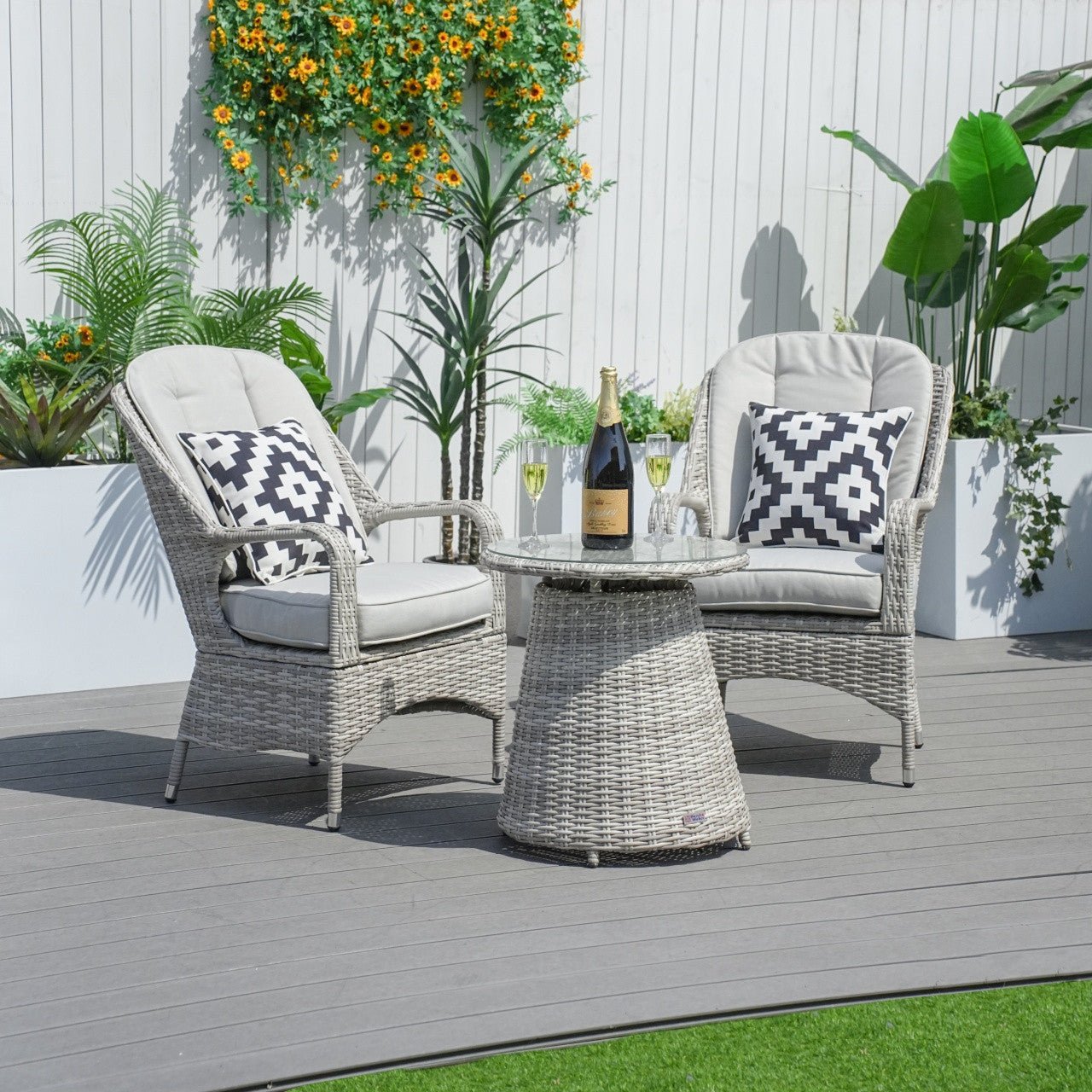 2 - Person Round Bistro Table 21"Dx23"H (Model PAD - 1708 - Table) - Direct Wicker