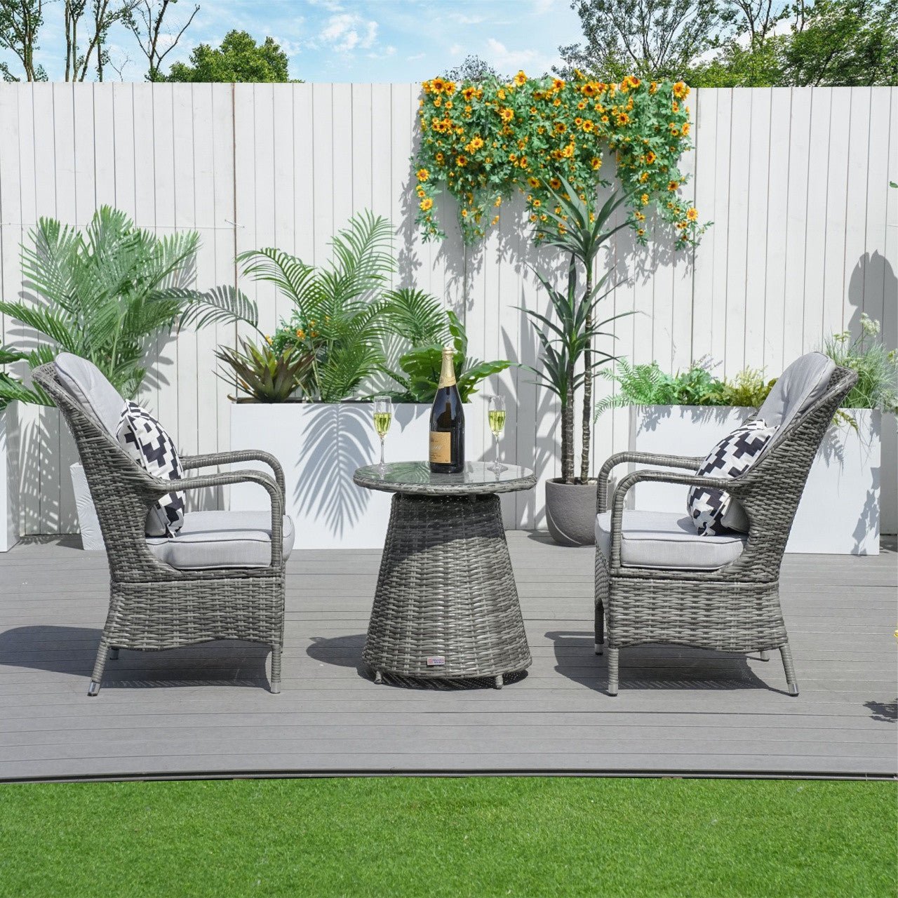 2 - Person Round Bistro Table 21"Dx23"H (Model PAD - 1708 - Table) - Direct Wicker