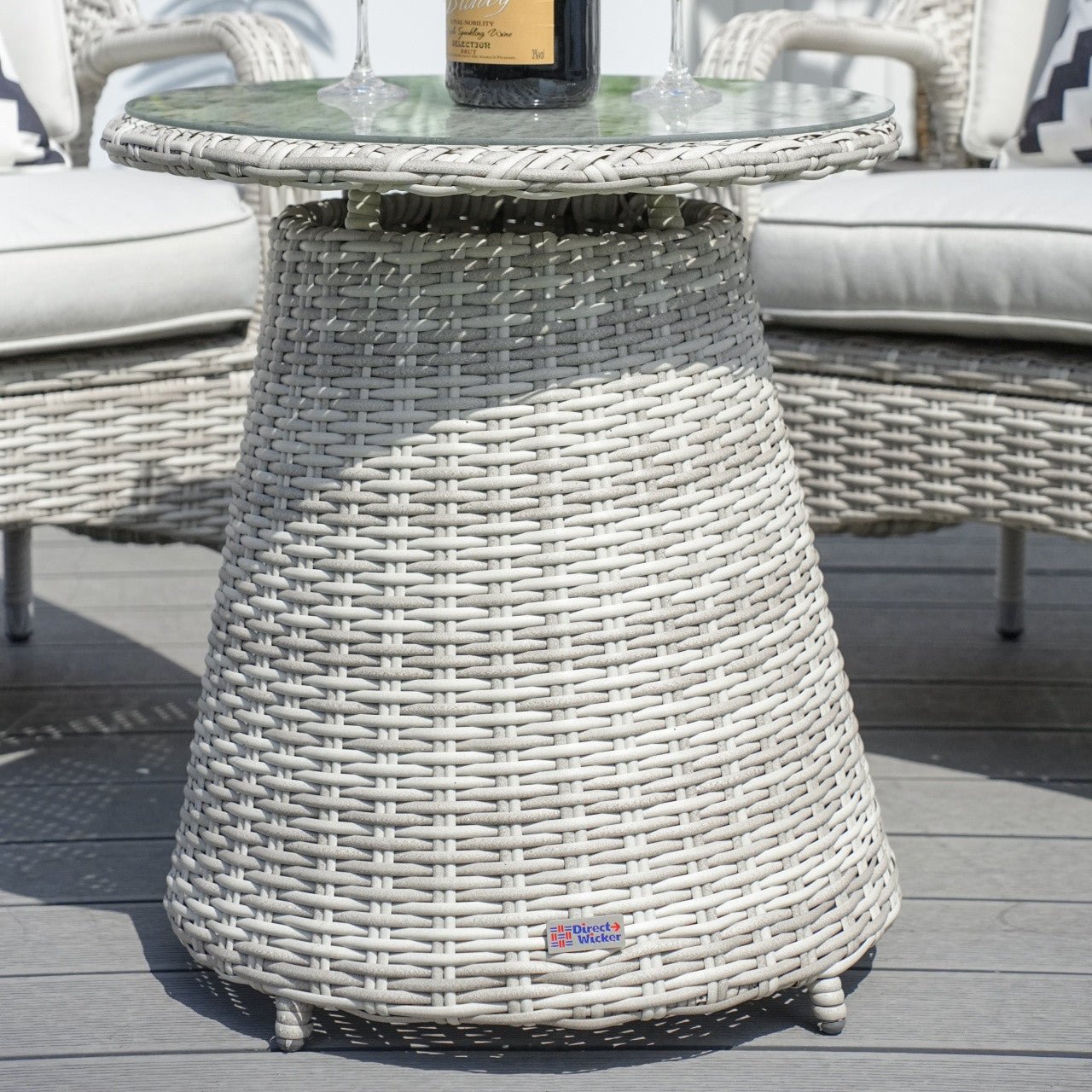 2 - Person Round Bistro Table 21"Dx23"H (Model PAD - 1708 - Table) - Direct Wicker