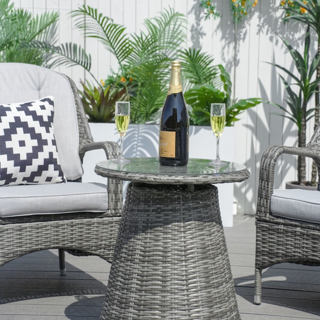 2 - Person Round Bistro Table 21"Dx23"H (Model PAD - 1708 - Table) - Direct Wicker