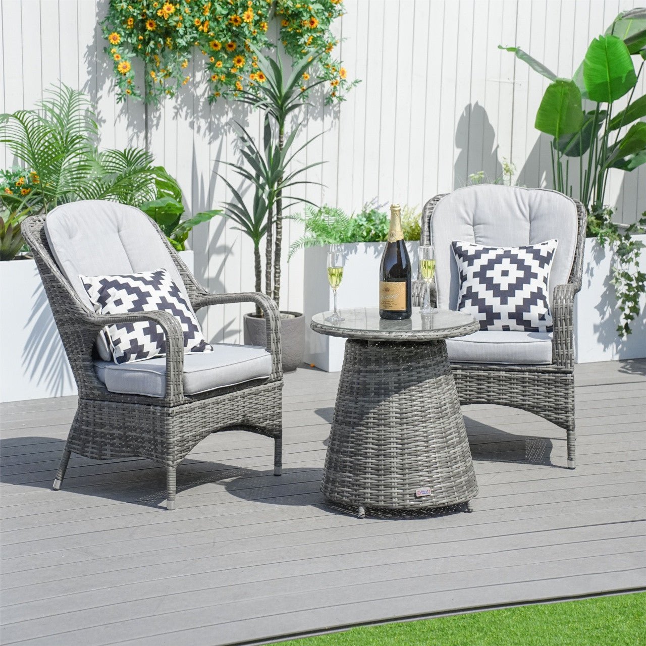 2 - Person Round Bistro Table 21"Dx23"H (Model PAD - 1708 - Table) - Direct Wicker