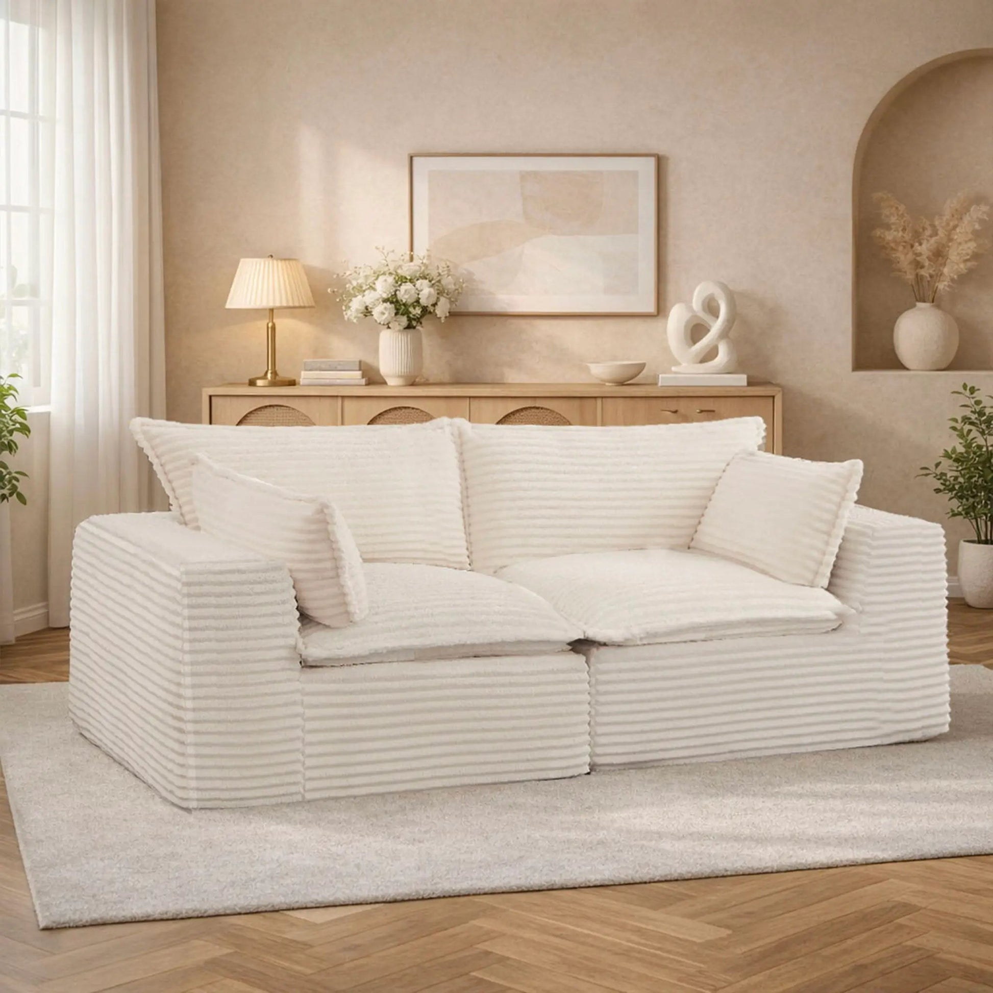 2 Pieces 2 - Seat Modular Sectional Sofa (PAS - 2637 - LS+RS) - Direct Wicker