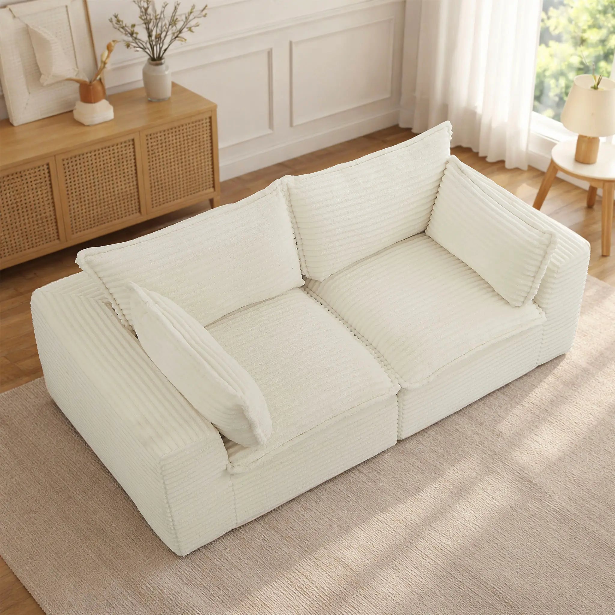 2 Pieces 2 - Seat Modular Sectional Sofa (PAS - 2637 - LS+RS) - Direct Wicker