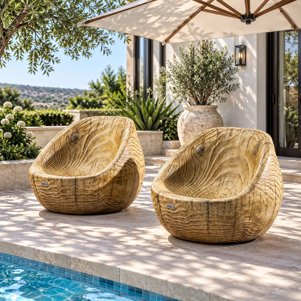 2 Single-Seat Sofa Chair (Small) - Terrafab Composite Material (PAC-24920SC) - Direct Wicker