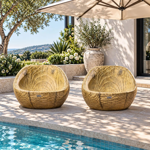 2 Single-Seat Sofa Chair (Small) - Terrafab Composite Material (PAC-24920SC) - Direct Wicker