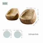 2 Single-Seat Sofa Chair (Small) - Terrafab Composite Material (PAC-24920SC) - Direct Wicker