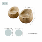 2 Single-Seat Sofa Chair Terrafab Composite Material with Iron Frame (PAC-24919SC) - Direct Wicker