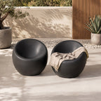 2 Single-Seat Sofa Chair - Terrafab Composite Material with Iron Frame (PAC-24921SC) - Direct Wicker