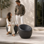 2 Single-Seat Sofa Chair - Terrafab Composite Material with Iron Frame (PAC-24921SC) - Direct Wicker