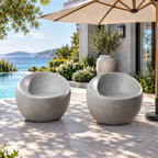 2 Single-Seat Sofa Chair - Terrafab Composite Material with Iron Frame (PAC-24921SC) - Direct Wicker