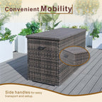 260 Gallon Capacity Outdoor Wicker Storage Box PE Wicker with Aluminum Frame (PA - 3256B) - Direct Wicker