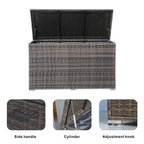 260 Gallon Capacity Outdoor Wicker Storage Box PE Wicker with Iron Frame (PA-3256-I) - Direct Wicker
